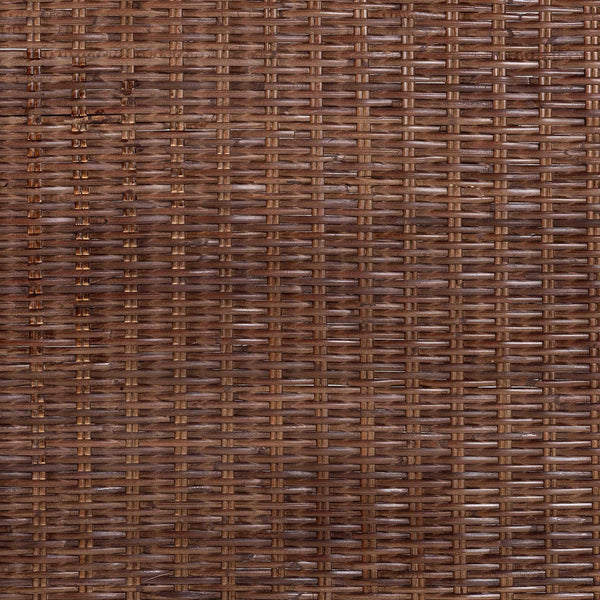 Baxton Studio Bali & Pari Einya Handwoven Rattan Headboard Scalloped Boho Coastal Bedroom Accent 74.8W x 1.2D x 63H WS240-Coffee Bean/Rattan-HB-King