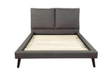IDEAZ Grey/Black Bed Grey Upholstery, Black Legs 1480APB
