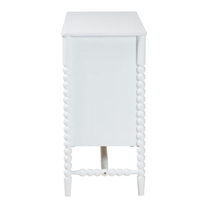 Baxton Studio Baxton Studio Brantley 6-drawer Rubberwood Farmhouse Dresser with Spindle Frame for Bedroom MG9025-White-6DW-Dresser