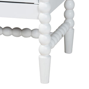Baxton Studio Baxton Studio Brantley Rubberwood 4-drawer Farmhouse Chest with Spindle Detail for Bedroom MG9025-White-4DW-Chest