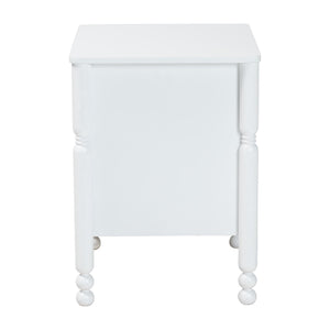 Baxton Studio Baxton Studio Hoffman Rubberwood Nightstand with Scalloped Apron and Two Smooth Glide Drawers MG9022-White-2DW-NS