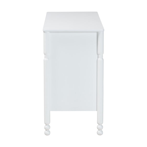 Baxton Studio Baxton Studio Hoffman Six Drawer Farmhouse Dresser with Rubberwood Frame and Turned Legs MG9022-White-6DW-Dresser