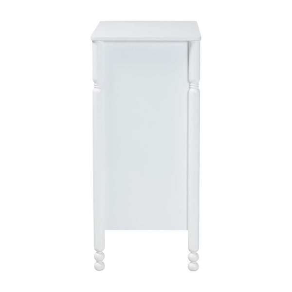 Baxton Studio Baxton Studio Hoffman Rubberwood 4-drawer Farmhouse Chest with Turned Legs for Bedroom MG9022-White-4DW-Chest