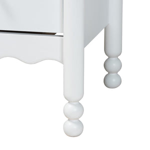 Baxton Studio Baxton Studio Hoffman Rubberwood 4-drawer Farmhouse Chest with Turned Legs for Bedroom MG9022-White-4DW-Chest