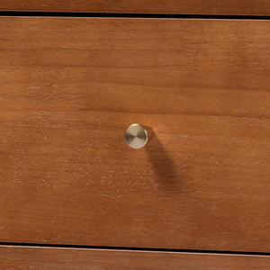 Baxton Studio Baxton Studio Hoffman 6-drawer Rubberwood Dresser with Turned Legs for Farmhouse Bedrooms MG9022-Walnut-6DW-Dresser