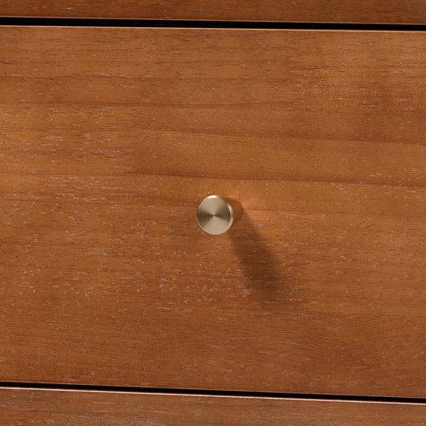 Baxton Studio Baxton Studio Hoffman 6-drawer Rubberwood Dresser with Turned Legs for Farmhouse Bedrooms MG9022-Walnut-6DW-Dresser