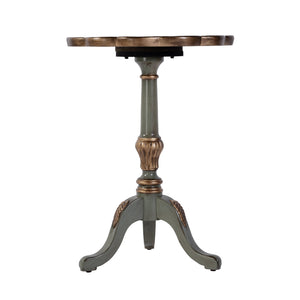 Butler Specialty Company Dansby 20" Round Wood Pedestal Table - Elegant Accent For Home Decor Pastel Green Rubberwood Solids,Oak Veneers,Mdf,Resin 1482482-butler