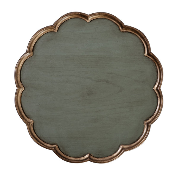 Butler Specialty Company Dansby 20" Round Wood Pedestal Table - Elegant Accent For Home Decor Pastel Green Rubberwood Solids,Oak Veneers,Mdf,Resin 1482482-butler