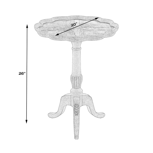 Butler Specialty Company Dansby 20" Round Wood Pedestal Table - Elegant Accent For Home Decor Pastel Green Rubberwood Solids,Oak Veneers,Mdf,Resin 1482482-butler