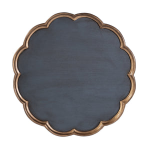 Butler Specialty Company Dansby 20" Round Wood Pedestal Table - Elegant Accent For Home Decor Pastel Blue Rubberwood Solids,Oak Veneers,Mdf,Resin 1482483-butler