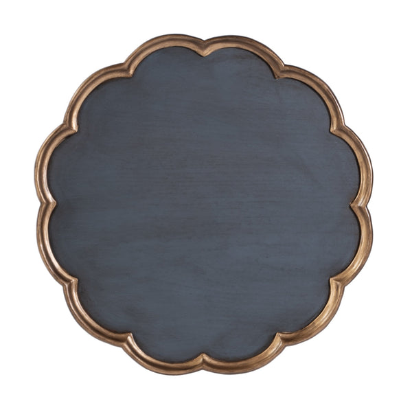Butler Specialty Company Dansby 20" Round Wood Pedestal Table - Elegant Accent For Home Decor Pastel Blue Rubberwood Solids,Oak Veneers,Mdf,Resin 1482483-butler
