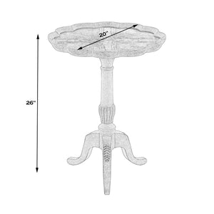 Butler Specialty Company Dansby 20" Round Wood Pedestal Table - Elegant Accent For Home Decor Pastel Blue Rubberwood Solids,Oak Veneers,Mdf,Resin 1482483-butler