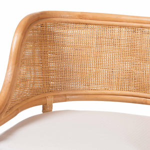 Baxton Studio Bali & Pari Ottis Handwoven Rattan Cushioned Counterstool with Coastal Bohemian Charm Ottis-Rattan/Light Honey-Cushion-CS