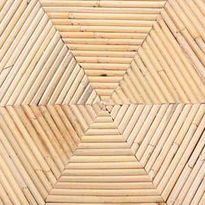 Baxton Studio Bali & Pari Benito Handwoven Rattan Round Pedestal Dining Table for Coastal Spaces Benito-Wooden/Rattan-Light Honey-DT