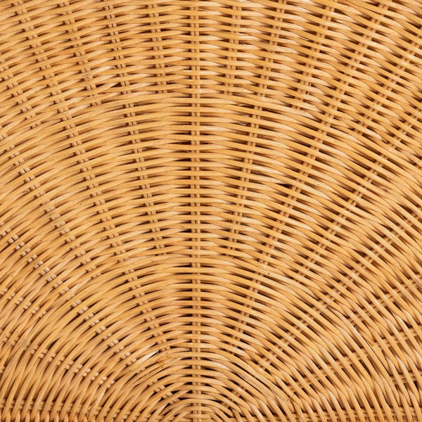 Baxton Studio Bali & Pari Aries Handwoven Rattan Chaise Lounge with Tufted Cushion for Sunroom Aries-Light Honey/Rattan-Cushion-Lounger