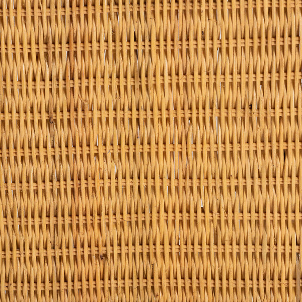 Baxton Studio Bali & Pari Bruno Handwoven Rattan Chaise Lounge with Cushion for Boho Living Rooms Bruno-Light Honey/Rattan-Cushion-Lounger