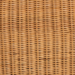 Baxton Studio Bali & Pari Cesar Handwoven Natural Rattan Indoor Chaise Lounge with Plush Cushion Cesar-Light Honey/Rattan-Cushion-Lounger