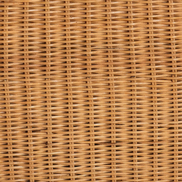 Baxton Studio Bali & Pari Cesar Handwoven Natural Rattan Indoor Chaise Lounge with Plush Cushion Cesar-Light Honey/Rattan-Cushion-Lounger