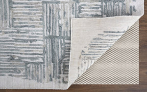 Feizy Rugs Elias Hand Woven Abstract Viscose/Wool Low Pile Rug - Modern Elegance For Any Home Decor Style Green,Blue,Ivory Viscose,Wool Els6891fgrn000c50