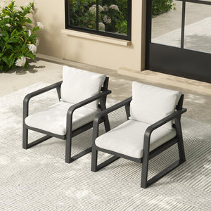 English Elm Fr Aluminum Patio Sofa Set with Swivel Rocker Memory Foam Cushions Outdoor Living W5382P440239