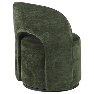 English Elm Quinto Velvet Swivel Chair with Sculpted Arch Back for Modern Living Spaces B062P441428