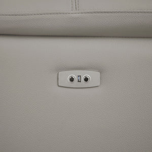 English Elm 4 Seats Wall-Hugger Reclining Sofa - Modern Genuine Leather L-Shaped Couch With Usb Charging Port W2582S00153