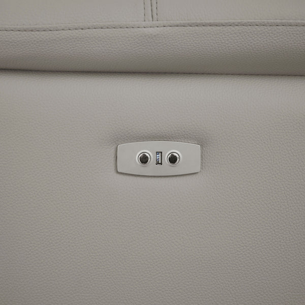 English Elm 4 Seats Wall-Hugger Reclining Sofa - Modern Genuine Leather L-Shaped Couch With Usb Charging Port W2582S00153