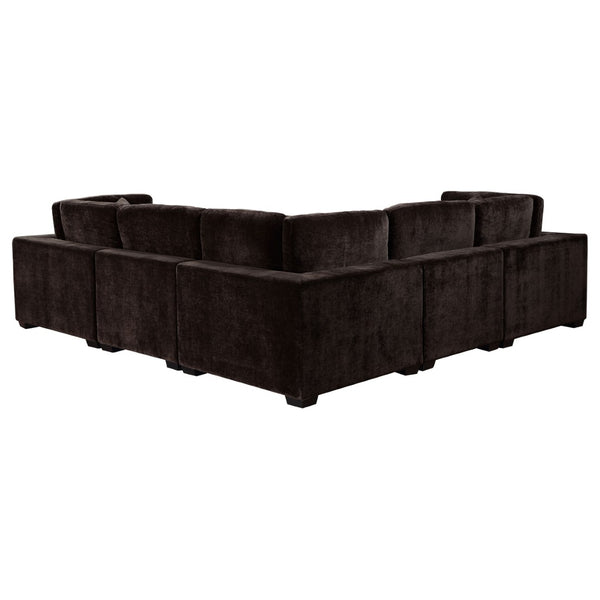 English Elm Murtagh Six Piece Modular Sectional Soft Fabric Lounge Sofa with Tapered Wooden Legs B062S01582