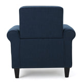 Christopher Knight Home® - Noble House - Freemont Dark Blue Fabric Club Chair