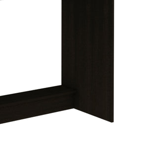 English Elm Compu Compact Hutch Desk with Five Shelves, Space-Saving Writing Desk for Home Office Black B20091904