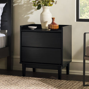 Lee Mid-Century Modern 2-Drawer Nightstand with Sleek Design and Spacious Storage for Every Space