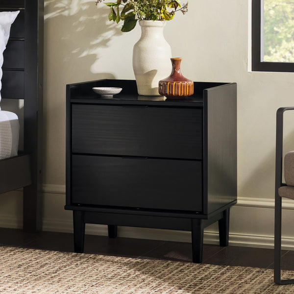 Lee Mid-Century Modern 2-Drawer Nightstand with Sleek Design and Spacious Storage for Every Space