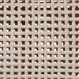 Baxton Studio Bali & Pari Vivan Handwoven Rattan Bedside Table with Mahogany Frame and Open Shelving Vivan-French Grey-NS