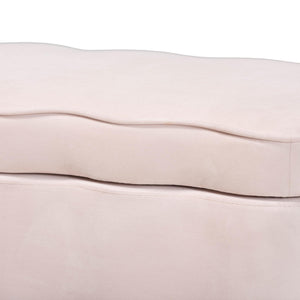 Baxton Studio Baxton Studio Paulina Velvet Lift Top Storage Bench Scalloped Glam Bedroom Accent Light Pink/Black BBT3246-Light Pink Velvet-Storage-Bench