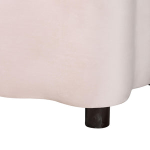 Baxton Studio Baxton Studio Paulina Velvet Lift Top Storage Bench Scalloped Glam Bedroom Accent Light Pink/Black BBT3246-Light Pink Velvet-Storage-Bench