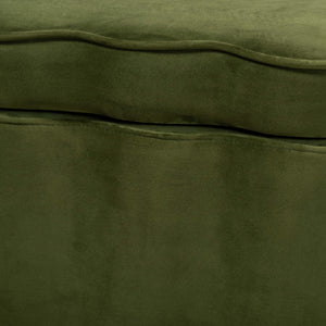 Baxton Studio Baxton Studio Paulina Velvet Lift Top Storage Bench Scalloped Glam Bedroom Accent Moss Green/Black BBT3246-Moss Green Velvet-Storage-Bench