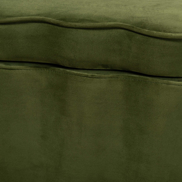 Baxton Studio Baxton Studio Paulina Velvet Lift Top Storage Bench Scalloped Glam Bedroom Accent Moss Green/Black BBT3246-Moss Green Velvet-Storage-Bench