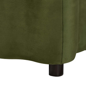 Baxton Studio Baxton Studio Paulina Velvet Lift Top Storage Bench Scalloped Glam Bedroom Accent Moss Green/Black BBT3246-Moss Green Velvet-Storage-Bench