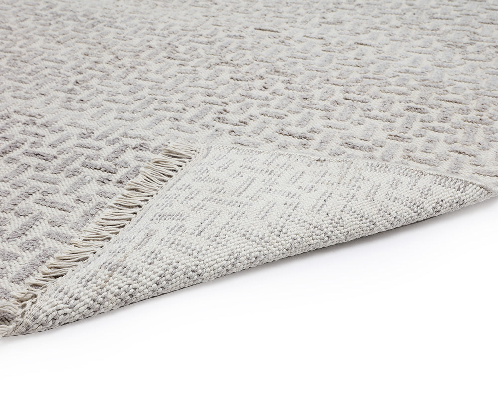 Sunpan Ingrid Hand-Knotted Rug - Sustainable, Unique Ombre Design with Fringe for Indoor and Outdoor Spaces 5' X 8'