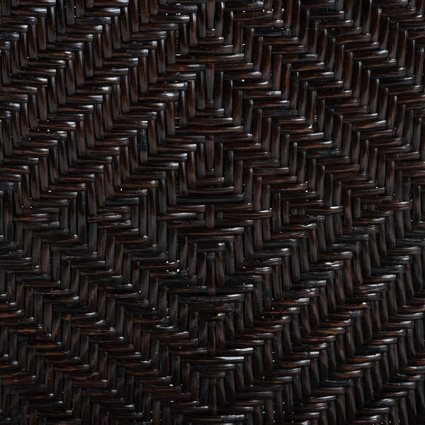 Baxton Studio Bali & Pari Irene Handwoven Rattan Dining Chair Lattice Back Coastal Artisan Seating Irene-Coffee Bean-Rattan-DC