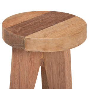 Baxton Studio Bali & Pari Sayen Solid Acacia Wood Sculptural Tripod Accent Stool for Modern Living Sayen-Natural-Stool