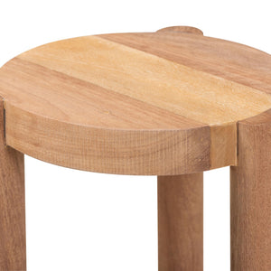 Baxton Studio Bali & Pari Shadi Solid Acacia Wood Sculptural Tripod Stool Handcrafted for Any Room Shadi-Natural-Stool