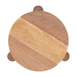 Baxton Studio Bali & Pari Shadi Solid Acacia Wood Sculptural Tripod Stool Handcrafted for Any Room Shadi-Natural-Stool