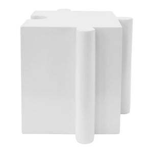 English Elm Christopher Knight Home® - 3-Piece Sculptural Puzzle Table Set - Interlocking Mgo Accent Tables For Indoor & Outdoor Use, White N770PS33132W