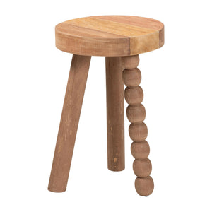 Baxton Studio Bali & Pari Sihu Solid Acacia Wood Sculptural Tripod Stool Handcrafted Organic Accent Sihu-Natural-Stool