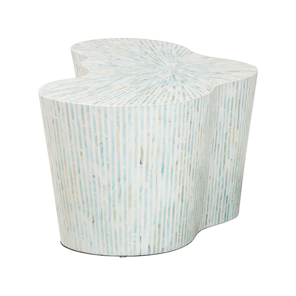 Baxton Studio Bali & Pari Fiorella Capiz Shell Coffee Table Artisan Mother of Pearl Living Room Accent F2508-FT6-Capiz-CT