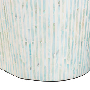 Baxton Studio Bali & Pari Fiorella Capiz Shell Coffee Table Artisan Mother of Pearl Living Room Accent F2508-FT6-Capiz-CT
