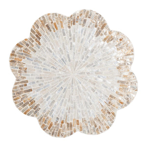 Baxton Studio Bali & Pari Beile Handcrafted Capiz Shell Pedestal End Table for Coastal Living Rooms F2508-FT9-Capiz-ET