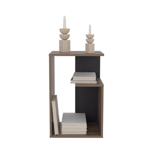 English Elm Side Table Sallis - Compact Dark Walnut Accent Table For Living Rooms, Storage & Style Combined! B092P309182-GIGA