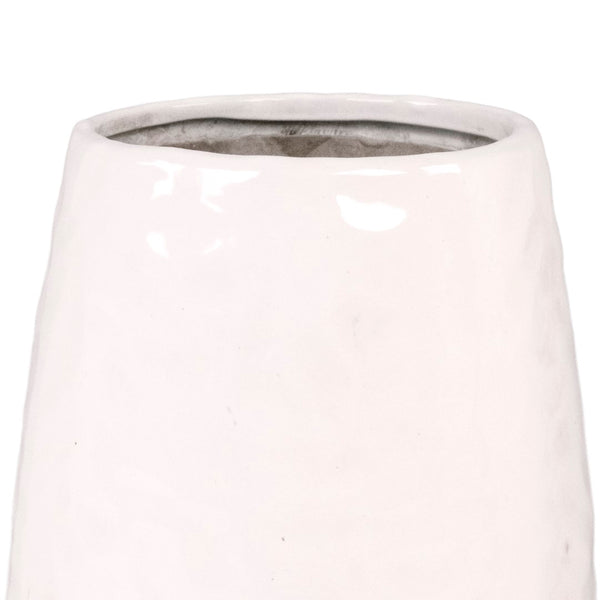 White Textured Vase (14975L A25) Zentique